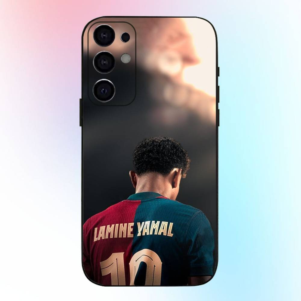 Funda para Teléfono Deportiva L-Lamine Y-Yamal Linda Para Samsung S25,S24,S21,S22,S23,S30,Ultra,S20,Plus,Fe,Lite,Note,10,9,5G Cubierta Negra