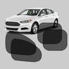 Car Sunshade Front Rear Window Shade UV Protection Curtain Suction Cup Easy Install Mosquito-Proof Privacy Shield