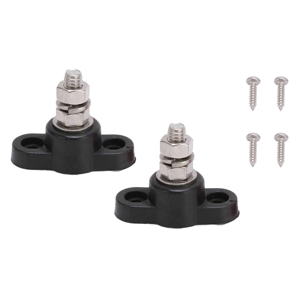 Red And Black Power Stud For RVs For Solar Battery Junction Box For All 12V 24V Wide Application Battery Terminal Block Brass