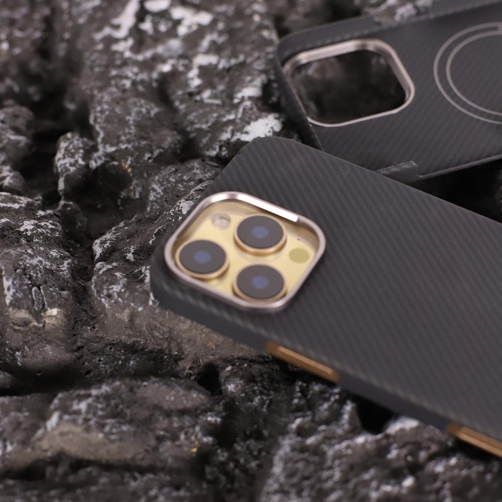 YTF carbon fiber compatible Magsafe magnetic phone case suitable for iPhone 16 15 Pro Max aramid fiber for iPhone 14 phone Cover
