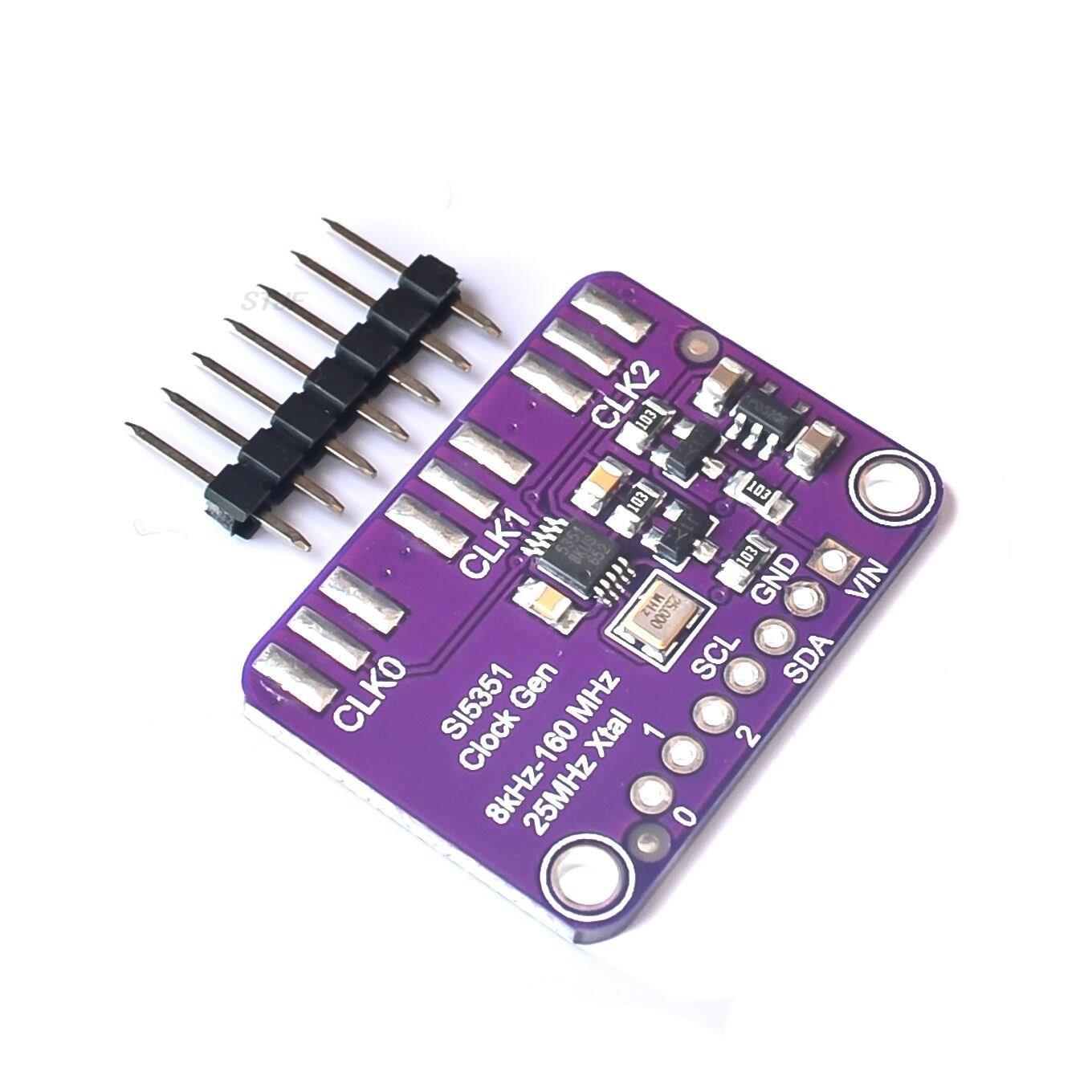 

DC 3V-5V CJMCU-5351 Si5351A Si5351 I2C Clock Generator Breakout Board Module Signal Generator Clock 8KHz-160MHz For Arduino