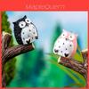 Large Resin Owl Figurine Cute Cartoon Animal Decor Ideal For Diy Garden Miniature