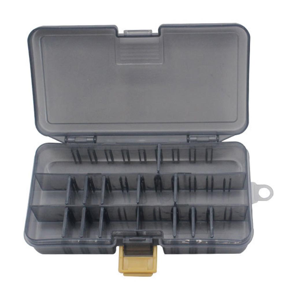 2PCS Removable Dividers Fishing Lure Storage Case PP Fishing Bait Organizer Box for Hook Storage