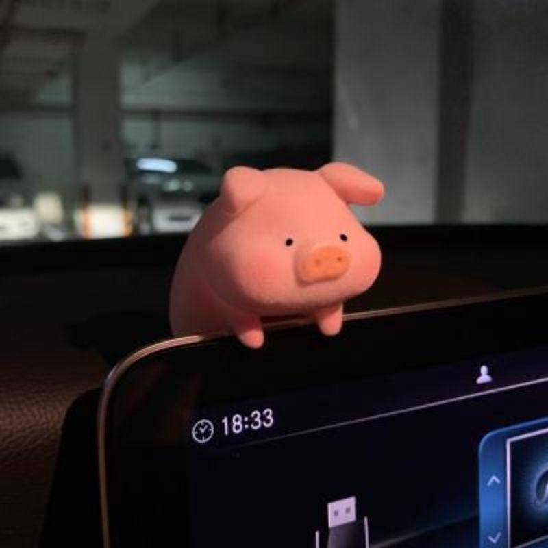 Car Pendant Cute Pig Car Accessorie Swing Pig Auto Pendant Car Rearview Mirror Pendants Birthday Gift Auto Decoraction Ornaments