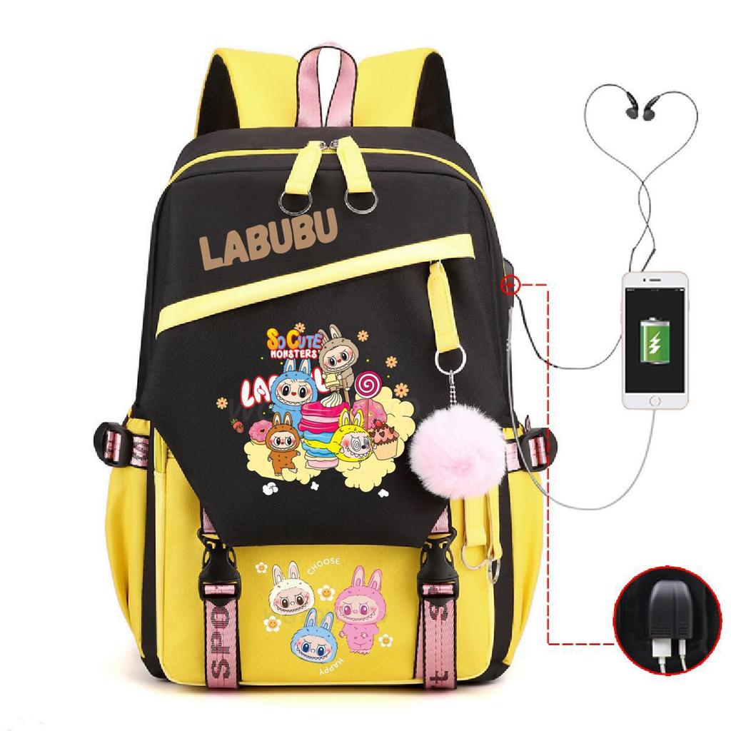 New Printed Junior High School Students Schoolbag Large-capacity Spine Backpack