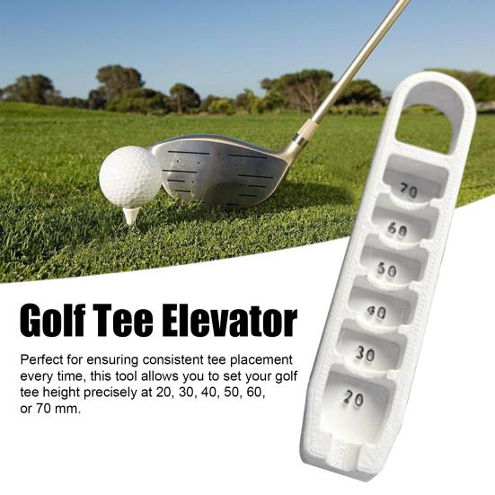 Golf Tee Height Setter Tool with 6 Adjustable Settings Consistent Swings Accuracy Golf Swing Aid Fits Most Standard Tees Golf