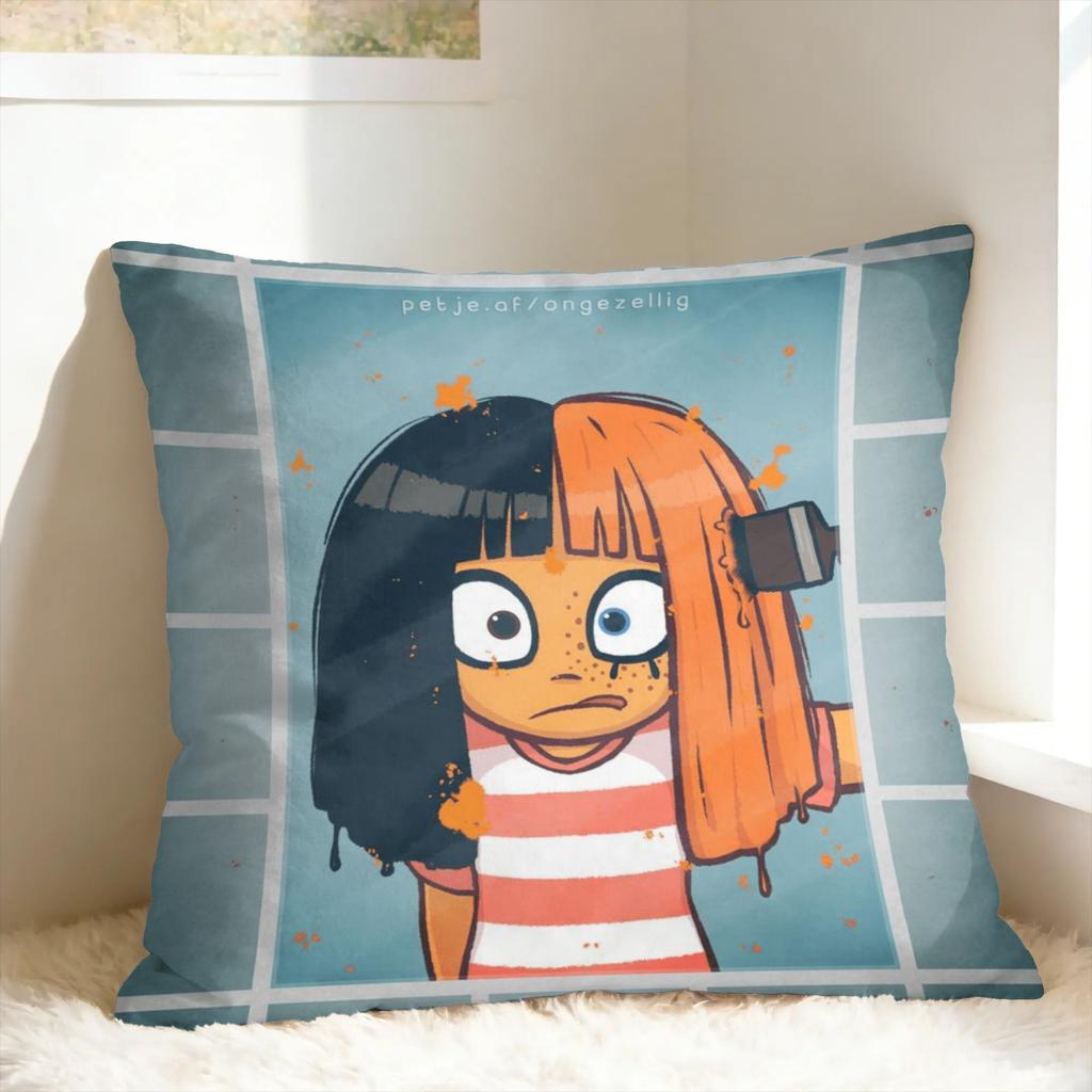 O-Ongezellig Mymy Maya Pillowcases Vintage Pillow Case For Living Room Bed Chair Soft Pillow Cover