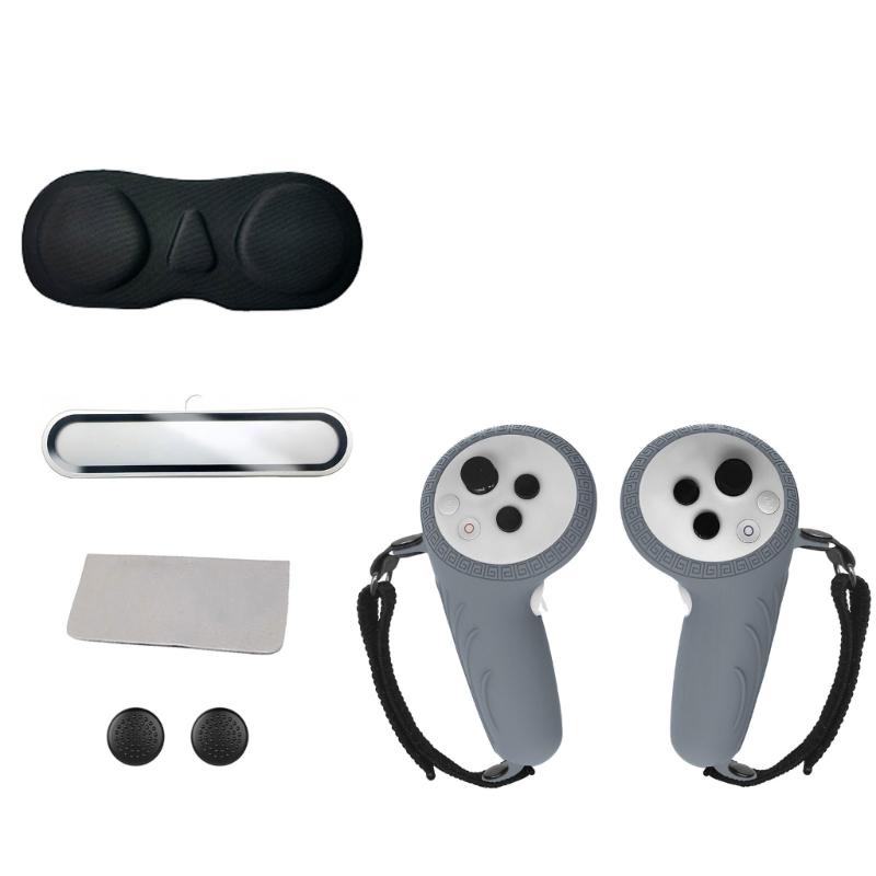 VR Handle Protections Kit for PICO4 Ultra with Silicone Covers and Lens Films, Enhanceds Grip