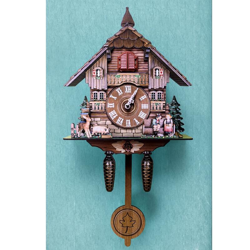 Wall Clock Contemporary With Acoustic Cuckoo For Interior Living Household Room