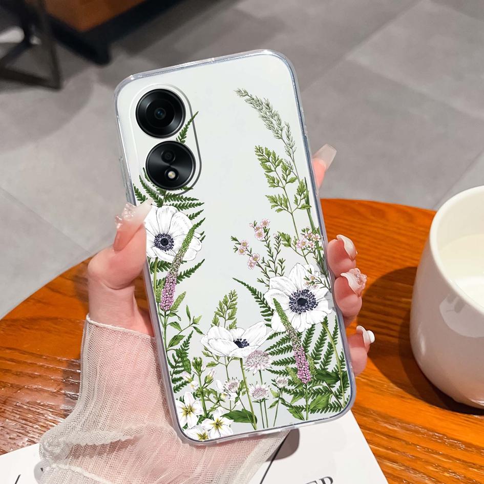 Carcasă nouă pentru Oppo A58 A57 A57S A57e A77 A77S A78 A79 A98 A38 A2 F23 K11 4G 5G Model animal drăguț din silicon transparent anti-alunecare Carcasă durabilă pentru Oppo Capa