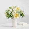 Artificial Flowers Silk Peony Rose Wedding Bridal Bouquet Christmas Home Outdoor Garden Wreath Arch Wall Hot Sale DIY Decoration