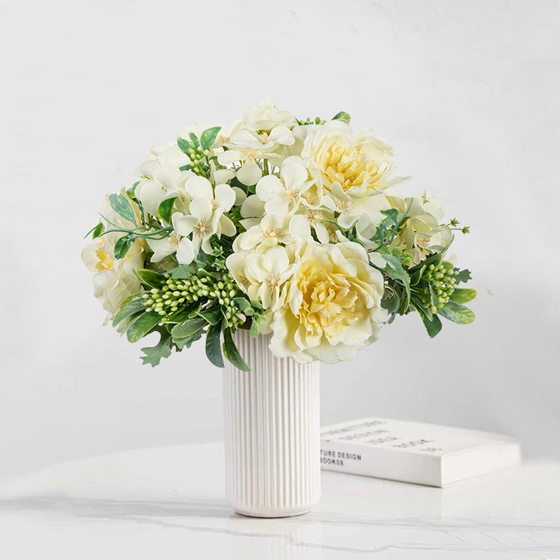 

Artificial Flowers Silk Peony Rose Wedding bridal bouquet Christmas Home Outdoor garden wreath arch wall Hot sale DIY Decoration 1pc жовтий