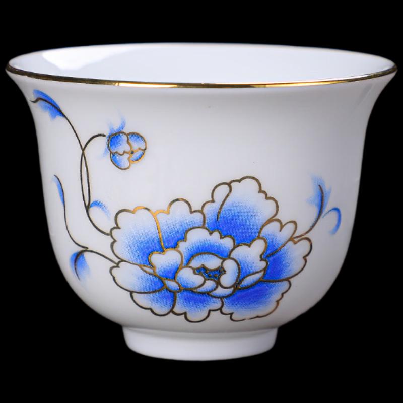 

ZISIZ Hand-Painted Peony & Magnolia Teacup