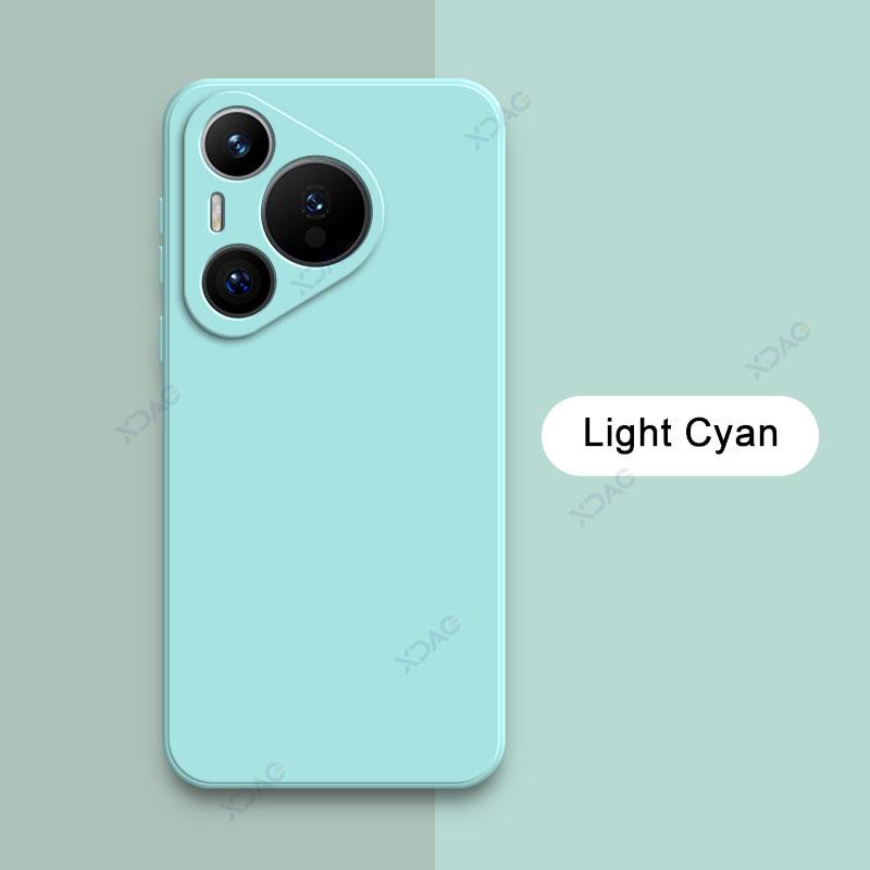 Luxury Square Liquid Silicone Phone Case for Huawei Pura 70 Pura70 5G 360 Protective Cover HuaweiP70 P70 Double Liner Soft Coque
