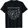 Haifischgesichter Haifischarten Geschenk Meeresbiologie Ozeanhai T-Shirt