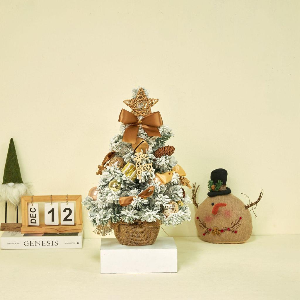 Compact 0.6m Christmas Tree Decoration Set for Home & Desktop