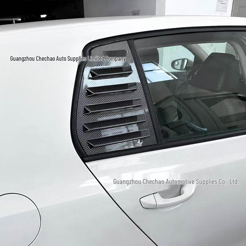 Volkswagen Golf 7 2013-2020 Rear Quarter Window Louvers, Mustang Style Decorative Exterior