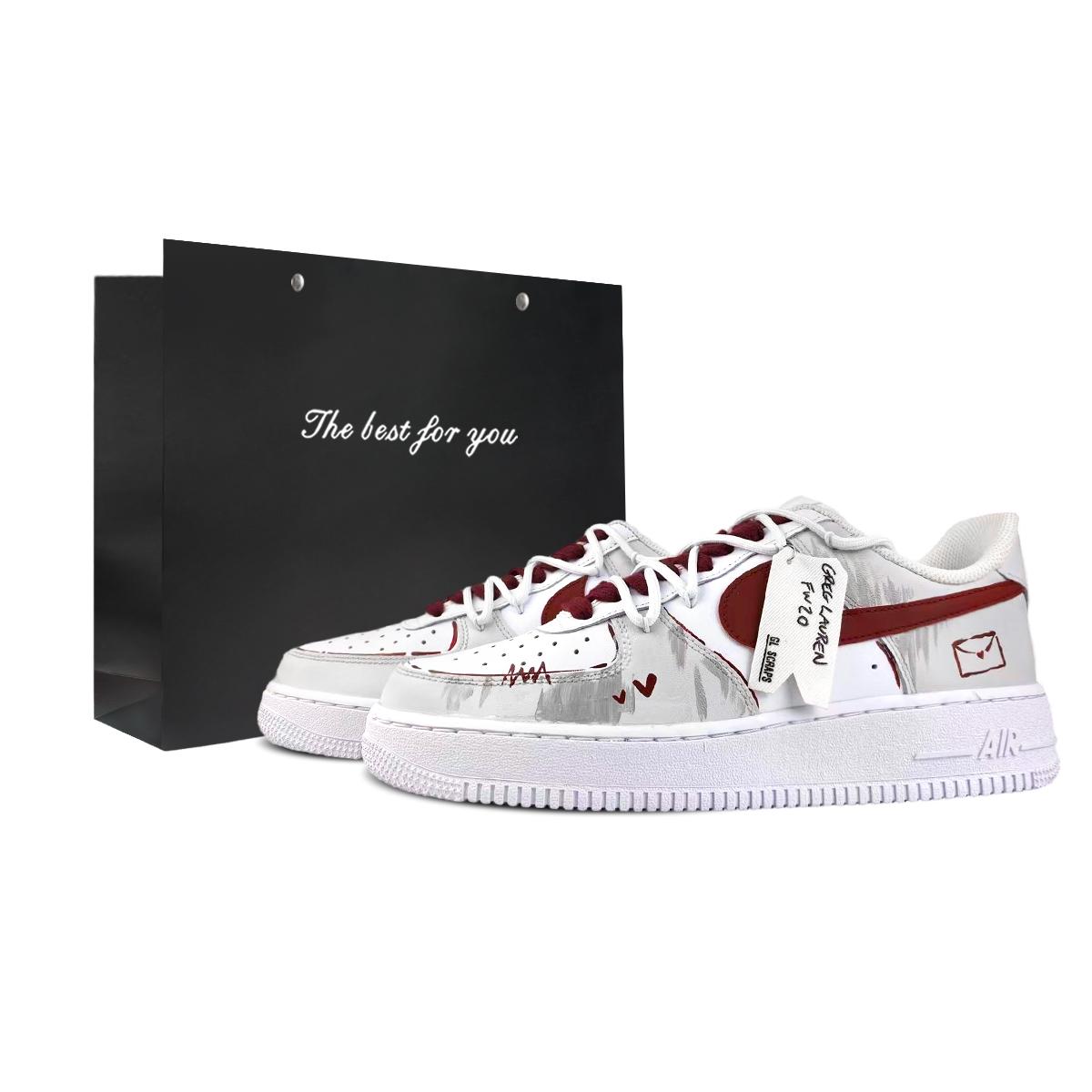 

Nike Air Force 1 BNK Blush Letter Low top Skateboard Shoes Unisex Coffee CW2288-111(Team1771-SBOX) 42.5