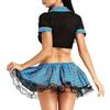 Women's Fashionable Sexy Plaid Lingerie Set  Erotic Uniform Lingerie Set