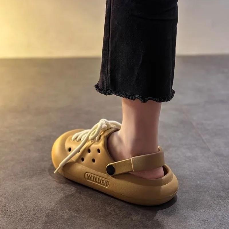 Fashion Shoes for Women Round Toe Slides Soft New Collection Shoe Eva Designer Luxury Woman Slippers Slip-resistant Waterproof Sandals