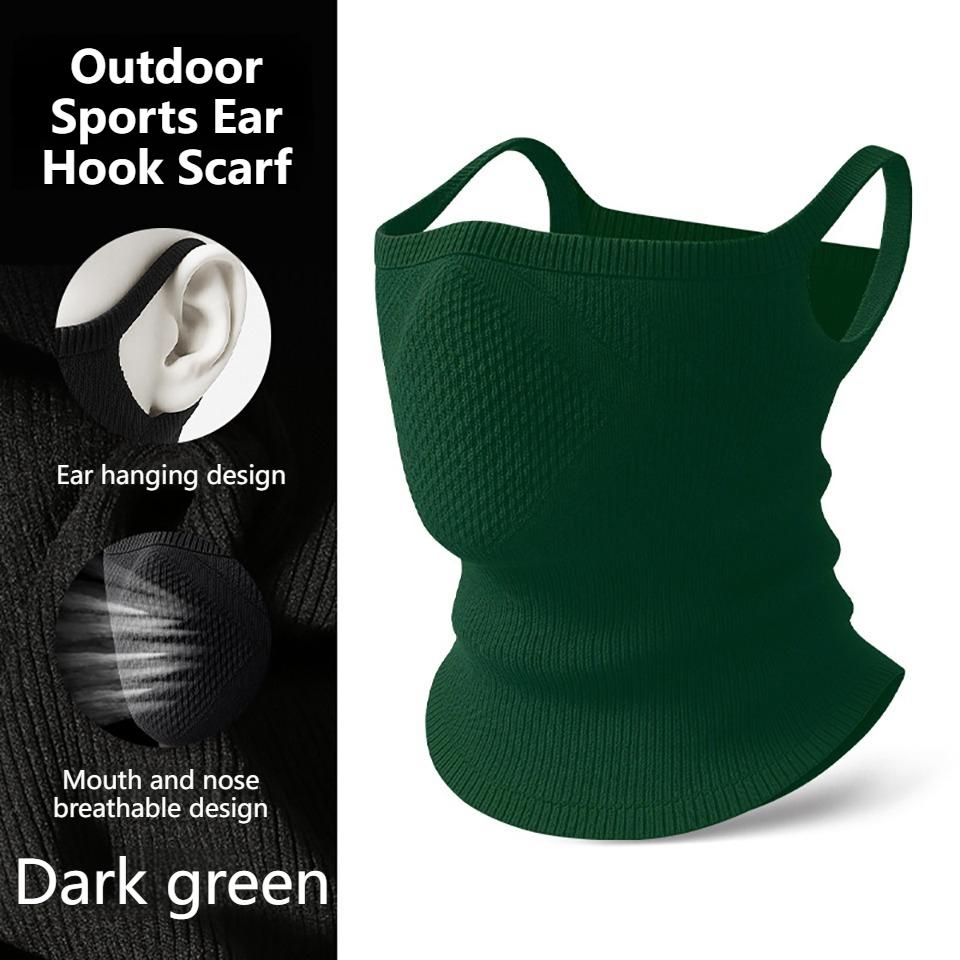 

Gobygo 1Pcs Winter Cycling Mask Integrated Scarf Warm Mask Seamless Knitted Ear Loops Motorcycle Scarf Outdoor Sports Unisex