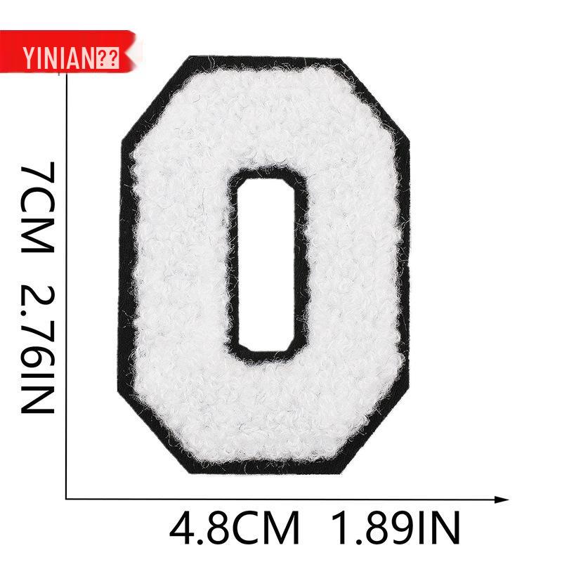 

Yi Nian 7см Белый Шениловый Вышитый Буква Термоаппликация