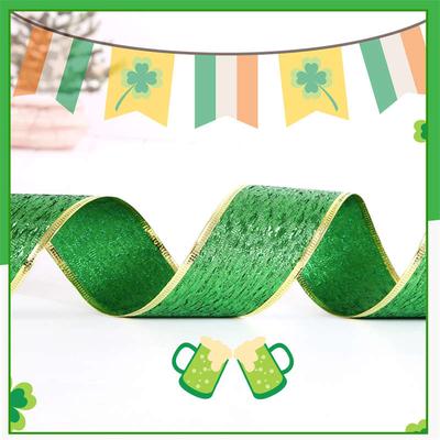 Festival Decor Green Ribbon Festival Party Supplies Decor Bowknot