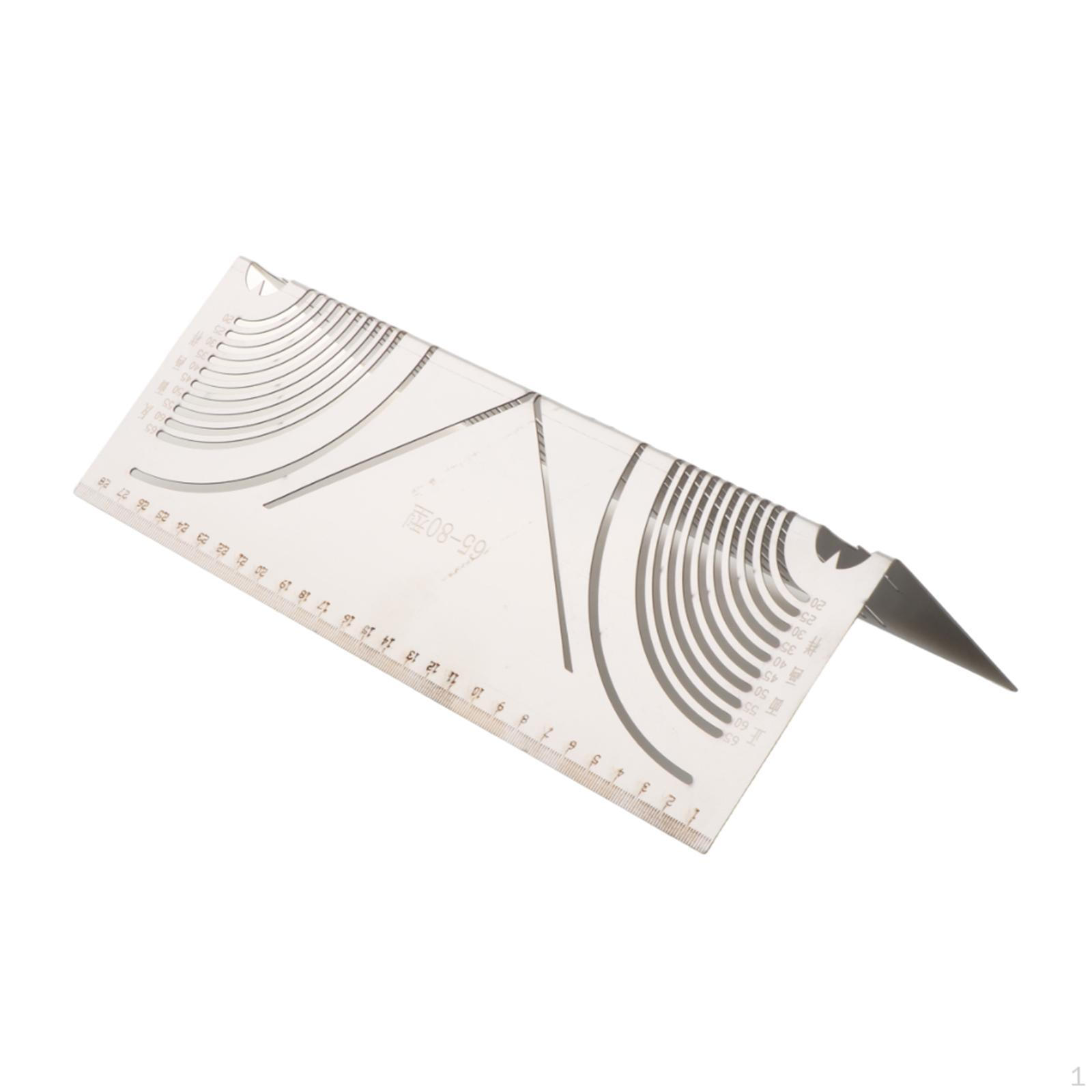 

Инструмент для маркировки угловой дуги, измерительная металлическая чертилка, линейка для черчения 28cmx9cmx5.5cm