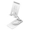 Phone Holder 360 degrees Rotation Height   Foldable Portable Metal Desk Phone Dock Holder for Phone Tablet