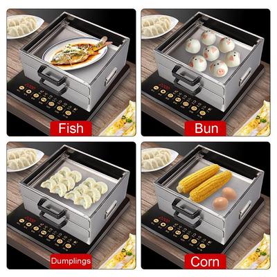 Household 1-2-layer Vermicelli Roll Steaming Furnace Steamer 304 Stainless Steel Rice Noodle Roll Steamed Bun Steam Machine
