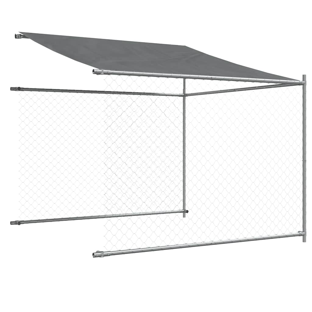 Vidaxl Dog Cage, With Roof and Door, Grey, 4X2X2 M, Steel