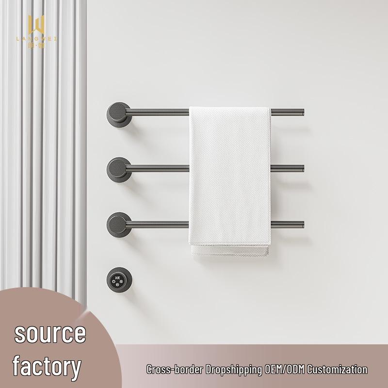 

Smart Electric Heated Towel Rack with Shelf and Temperature Control for Bathroom 3 Bars (Mirror Finish)