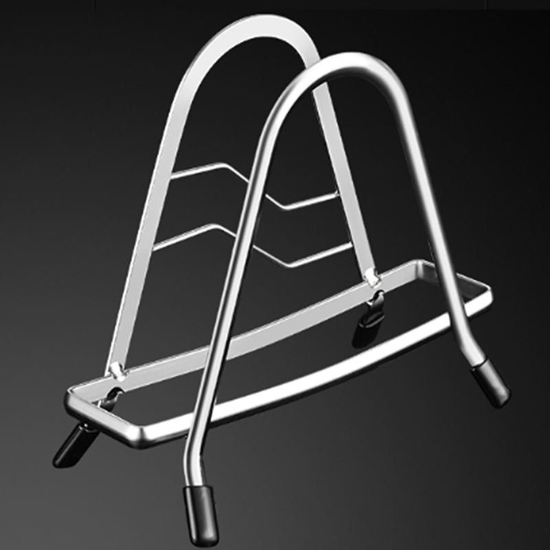 Plate Organizer Rack Stainless Steel Pot Lid Holder Cutting Board Storage Rack Modern Heavy Duty Multi-Functional For Kitchen