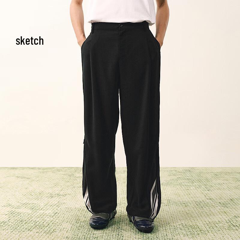 Men s Casual Wide-Leg Loose Trousers S