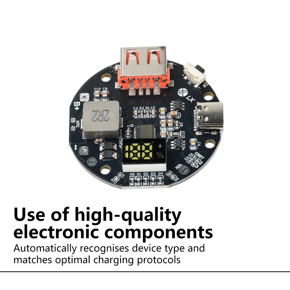 22.5W Power Bank Bidirectional PD/QC Fast Charging Mobile Power Module Circuit Board For 3.2V Lithium Iron Phosphate DIY Board