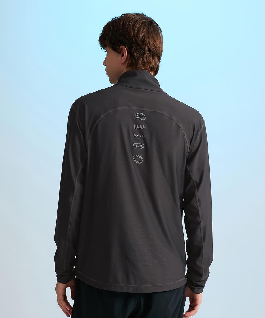 Leijibi Tech Flow Hydro Stand Neck Loose Fit Zip-Up Rash Guard M Charcoal