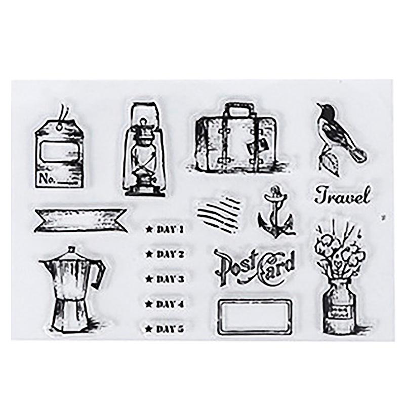 1pc Clear Stamp Transparent Silicone Stamp Spill and Splatter Rubber Stamp for Scrapbook Journal Card Making