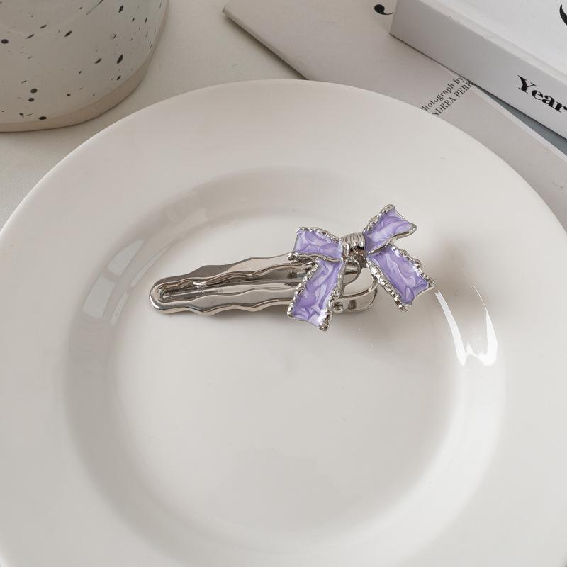 

1pc Sweet-Cool Style Girl Metal Bowknot Hair Clip with High-End Feeling for Bangs, Side Clip,pin, Hair Accessory