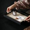Elegant Leather Wooden Tray for Aromatherapy Storage Vintage Home Decor Living Room
