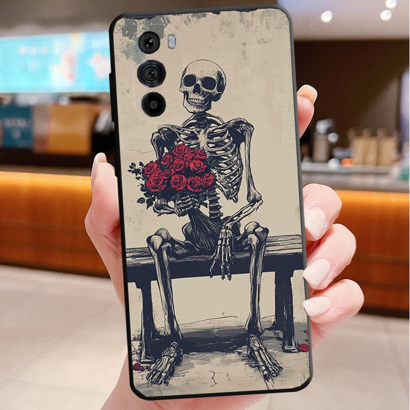 Skeleton Art Phone Case For Motorola Edge 60 50 40 Pro 60 50 40 30 Ultra Neo Fusion Moto G Play G Stylus G Carcasas