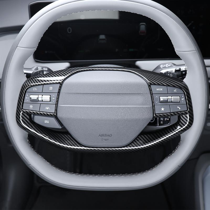 For Kia Sportage NQ5 2026/EV6 2026 /EV3/EV4/K4 Car Tuning Carbon Fiber Steering Wheel Button Trim Cover Accessories