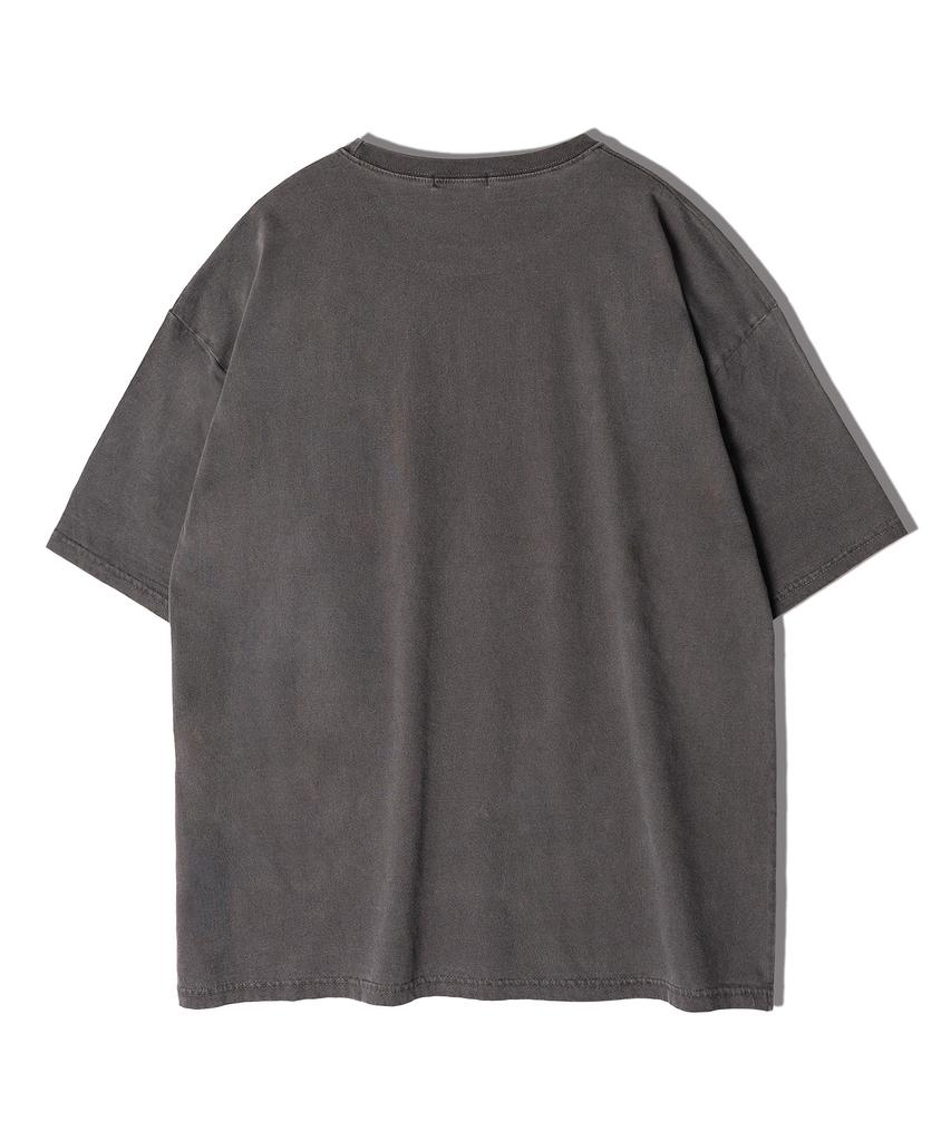 UNDEROFF Oversized Pigment Short Sleeve T-Shirt Cream