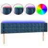 VidaXL Tête de Lit à LED Meuble de Chambre à Coucher Accessoire de Lit Double Tête de Cadre de Lit Intérieur Bleu Foncé 3123740
