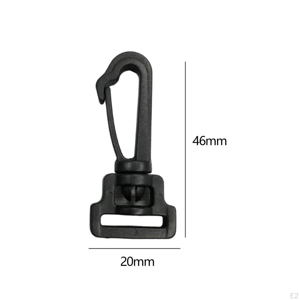 10Pcs Swivel Snap Hook, Clip, Rotatable Lobster Claw Clasps, Webbing Strap Buckle for