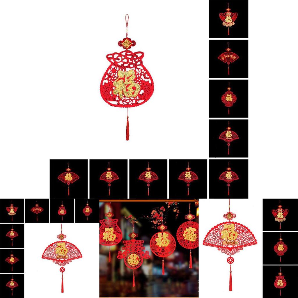 Lebhaft Rot Frohes Neues Jahr Chinesisches Cny Segenshängeanhängsel Für Festliche Heimdekoration