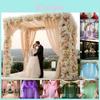 Wedding Event Tulle Drapery With Needlework Craft For Outdoor Party Backdrop And Arch