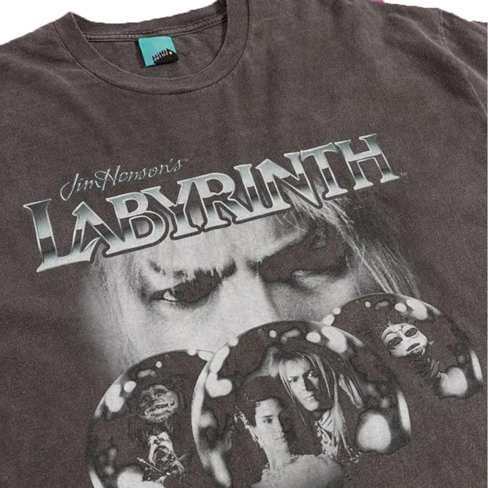 Labyrinth Unisex Adult Jareth The Goblin King Crystal Ball Vintage Wash T-Shirt