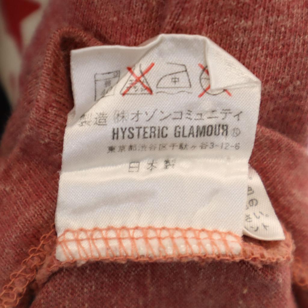 HYSTERIC GLAMOUR Made In Japan 7 Minutes Sleeve T-shirt FREE Red Series Women Used