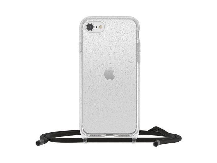 Coque pour iphone - otterbox - react necklace - stardust - testée normes militaires - bandoulière amovible