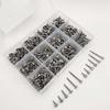 400pcs 410 Stainless-Steel Hexagonal With Round Head Cross Drilling Screws With Washer Furniture, DIY And Other Scenarios